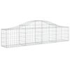 vidaXL Arched Gabion Baskets 18 pcs 78.7"x11.8"x15.7"/23.6" Galvanized Iron