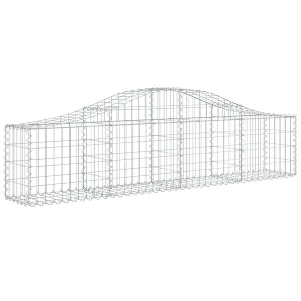vidaXL Arched Gabion Baskets 18 pcs 78.7"x11.8"x15.7"/23.6" Galvanized Iron