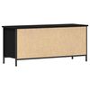 vidaXL TV Cabinet Black Oak 39.37 x 13.78 x 17.72 in Engineered Wood
