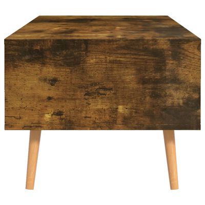 vidaXL Coffee Table Smoked Oak 39.4"x19.5"x16.9" Engineered Wood