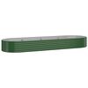 vidaXL Garden Raised Bed Green Powder-coated steel Large Tough