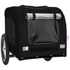 vidaXL Pet Bike Trailer Black Oxford fabric, iron, PVC Medium Durable