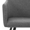 vidaXL Dining Chair Set of 4 Light Grey Fabric (100% polyester), metal