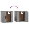 vidaXL Wall Mounted TV Cabinet Set of 2 Gray sonoma Engineered wood