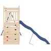 vidaXL Outdoor Playset Natural, Blue Solid Pine Wood, Polypropylene Large