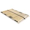 vidaXL Bed Slatted Base Beige Solid beechwood, Birch 55.1x79 in