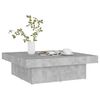 vidaXL Coffee Table Concrete Gray Engineered Wood 35.4 x 35.4 x 11.0 in