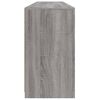 vidaXL Sideboard Grey sonoma Engineered wood, Glass 63.8 x 14.6 x 26.4 in
