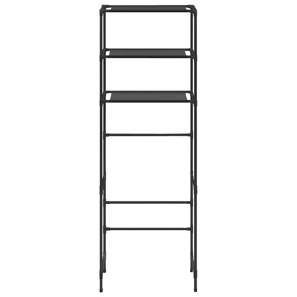 vidaXL Storage Shelf Black Stainless Steel, Plastic, Non-Woven Fabric