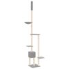 vidaXL Cat Tree Light grey Engineered wood, plush, sisal