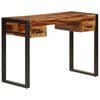 vidaXL Desk Brown Solid Acacia wood, Powder-coated steel Medium Desk