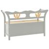 vidaXL Bench Grey Solid fir wood, engineered wood Medium Bench
