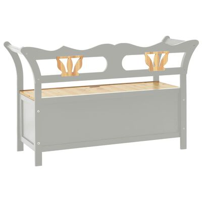 vidaXL Bench Gray 42.1"x17.7"x29.7" Solid Wood Fir