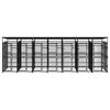 vidaXL Dog Kennel Black Powder-coated steel 139.9 ft&sup2; Durable