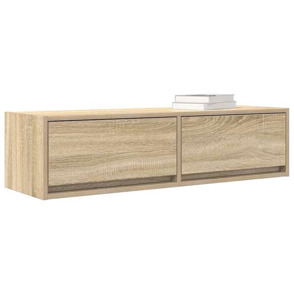 vidaXL TV Cabinet Sonoma oak 100 x 31 x 25.5 cm Engineered wood