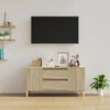 vidaXL TV Cabinet Sonoma oak Engineered wood, solid eucalyptus wood Medium