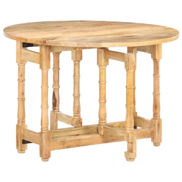 vidaXL Dining Table Natural Wood Solid Mango Wood Medium Durable