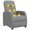 vidaXL Massage Chair Light grey Fabric (100% polyester), plywood, iron