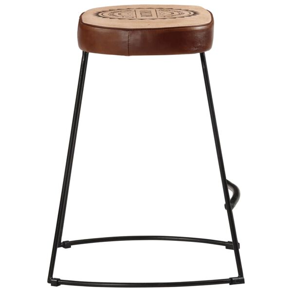 vidaXL Bar Stool Set of 2 Dark Brown
