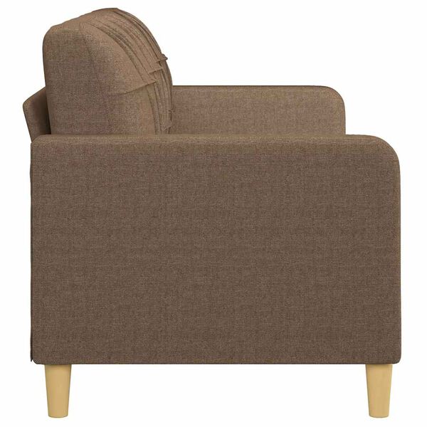 vidaXL 3-seater Sofa Brown Fabric (100% polyester), metal, textilene