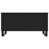 vidaXL Coffee Table Black Engineered wood, Metal Medium