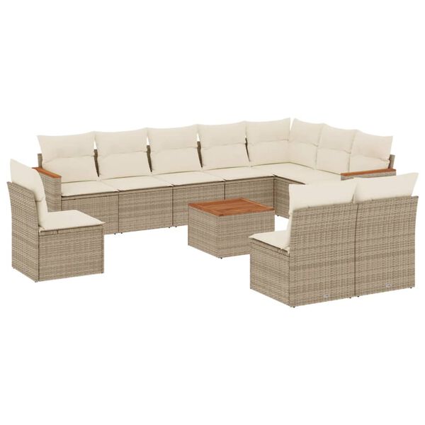 vidaXL Garden Sofa Set Beige