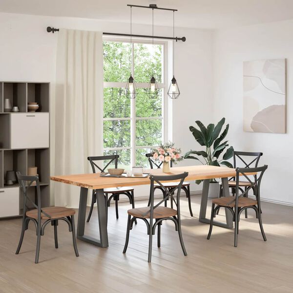 vidaXL Coffee Table Leg Set of 2 Anthracite Powder-coated steel