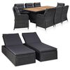 vidaXL Outdoor Dining Set Black and dark grey