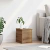 vidaXL Storage Box with Storage Artisan Oak 11.81 x 13.78 x 13.78 in