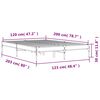 vidaXL Bed Frame Grey Sonoma Engineered wood, Metal, Plywood Full