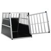 vidaXL Dog Cage Silver Aluminum and MDF 25.6 x 36.0 x 27.4 in