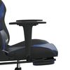 vidaXL Gaming Chair Black and Blue Faux leather, metal, plywood Adjustable