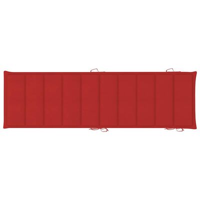 Red rectangular folded cover/covering for lounge item with handles
