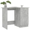 vidaXL Desk Concrete Grey Engineered Wood Standard Desk Rectangular