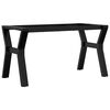 vidaXL Coffee Table Leg Black Powder-coated steel 31.5x15.7x16.9 in