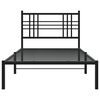 vidaXL Bed Frame Black Powder-Coated Steel 42.1 x 79.9 in