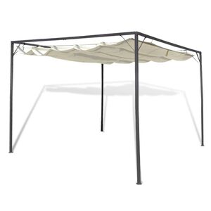 vidaXL Garden Gazebo Beige Sturdy Powder-coated Steel Frame