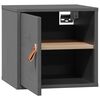 vidaXL Wall Cabinet Grey Solid pine wood, engineered wood