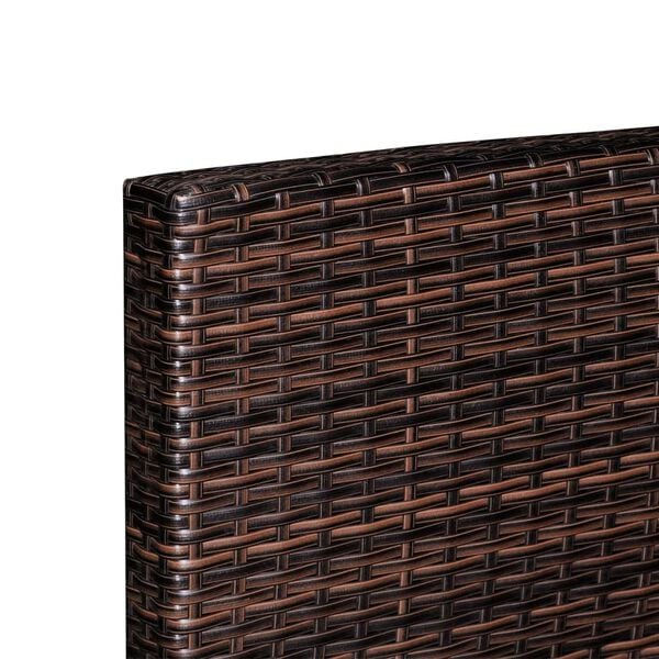 vidaXL 10 Piece Garden Lounge Set with Cushions Poly Rattan Brown