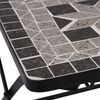 vidaXL Mosaic Bistro Set Grey and Black Powder-coated iron and ceramic
