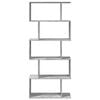 vidaXL Room Divider Bookcase Concrete grey Engineered wood 5-Tier