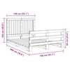 vidaXL Bed Frame Natural wood Solid pine wood 55.1x78.7 in Bed Frame