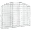 vidaXL Gabion Basket Silver Galvanized Iron Large Durable