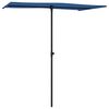 vidaXL Garden Parasol Azure blue 100% polyester, aluminum Large