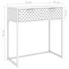 vidaXL Console Table White Steel Standard Adjustable Feet