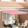 vidaXL Retractable Awning Manual Red 137.80" x 98.43" fabric