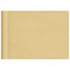 vidaXL Balcony Screen Sand 29.5x275.6" 100% Polyester Oxford