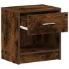 vidaXL Bedside Cabinet Set of 2 Smoked Oak Engineered wood