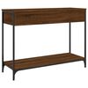 vidaXL Console Table Brown Oak Engineered Wood 39.4x13.6x29.5 in