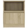 vidaXL Bed Cabinet Set of 2 Sonoma oak Engineered wood Medium